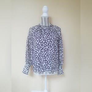 Ann Taylor Chic Polka Dot Blouse (XSP)
